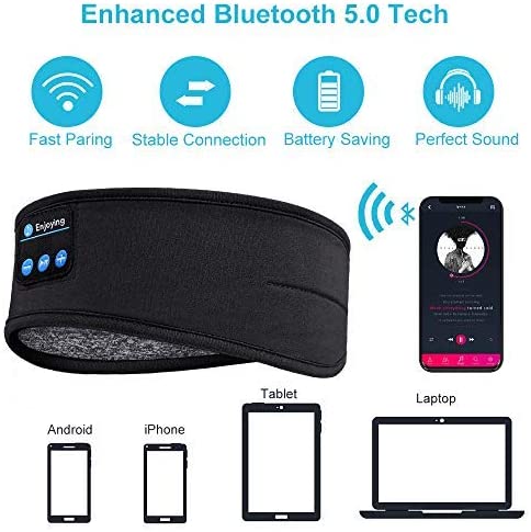 Fone de ouvido bluetooth. mascara pra dormir, faixa de cabeca para esportes