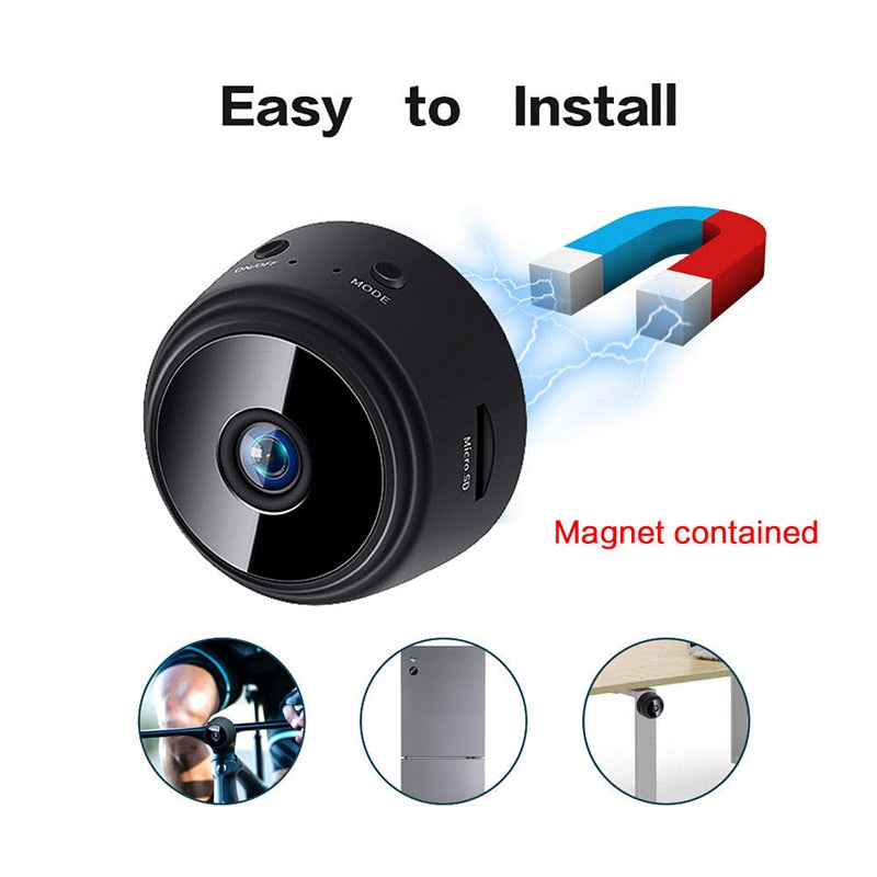 Mini camera A9 WiFi HD magnetica com gravador de voz