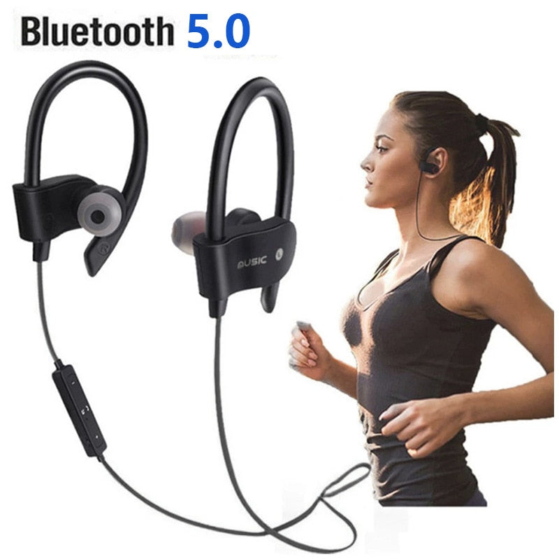 Fone de ouvido esportivo bluetooth universal