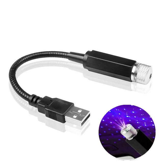 Mini Projetor atmosferico USB galaxia lampada decorativa