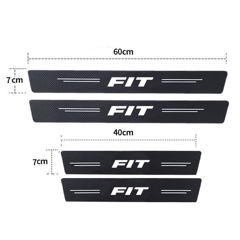 Proteção soleira carbono anti-arranhoes (Honda FIT)