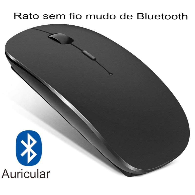 Mouse  Silencioso Bluetooth Bateria Dupla